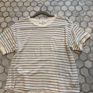 Frame linen pocket tee